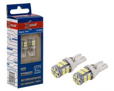 Светодиод Xenite T3011 12V(T10/W5W) (Яркость 210 Lm) (комплект 2 шт) Светодиод Xenite T3011 12V(T10/W5W) (Яркость 210 Lm) (комплект 2 шт)