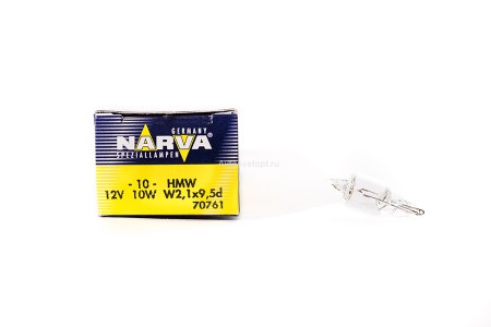 Автолампа 12V W10W (W2,1x9,5d) 70761 NARVA Автолампа 12V W10W (W2,1x9,5d) 70761 NARVA