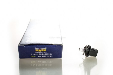 Автолампа 12V 1,2W (B8.5d-BAX10d) с патроном 612012P8.5 "Маяк" Автолампа 12V 1,2W (B8.5d-BAX10d) с патроном 612012P8.5 "Маяк"