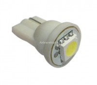 Светодиод 12V T10 (W5W) WHITE (1SMD) W2.1x9.5d (габарит, повторитель поворота) Маяк