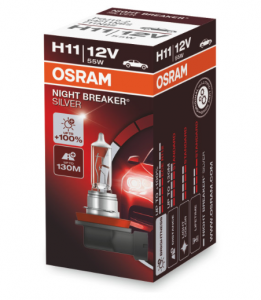 Автолампа H11 12V 55W Night Breaker Silver +100% (1шт) 64211NBS OSRAM Автолампа H11 12V 55W Night Breaker Silver +100% (1шт) 64211NBS OSRAM