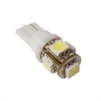 Светодиод 12V T10 (W5W) WHITE (5SMD) W2.1x9.5d Маяк