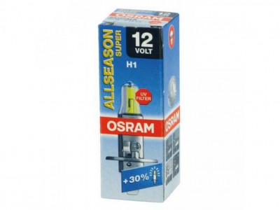 Автолампа H1 12V 55W (P14.5s) ALLSEASON SUPER +30% (1 шт) 64150ALS OSRAM Автолампа H1 12V 55W (P14.5s) ALLSEASON SUPER +30% (1 шт) 64150ALS OSRAM