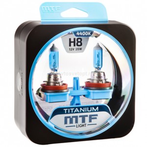 Набор ламп  H8 12V 35w  TITANIUM 4400K MTF