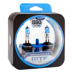 Набор ламп H27 12V 880 27w VANADIUM 5000К MTF Набор ламп H27 12V 880 27w VANADIUM 5000К MTF