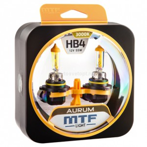 Набор ламп HB4 9006 12V 55w AURUM 3000K MTF Набор ламп HB4 9006 12V 55w AURUM 3000K MTF