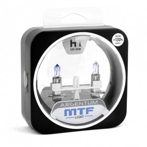 Набор ламп H1 12V 55w ARGENTUM +130% MTF Набор ламп H1 12V 55w ARGENTUM +130% MTF