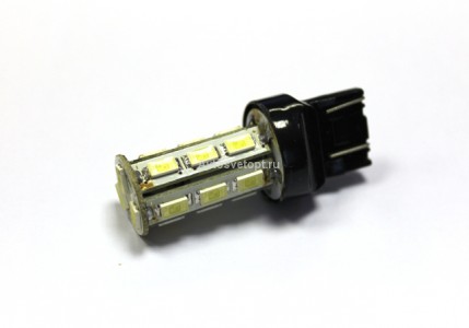 Лампа светодиодная Т20 (2конт) 18 SMD 5050 диодов, белая, (б/цокольная) Лампа светодиодная Т20 (2конт) 18 SMD 5050 диодов, белая, (б/цокольная)